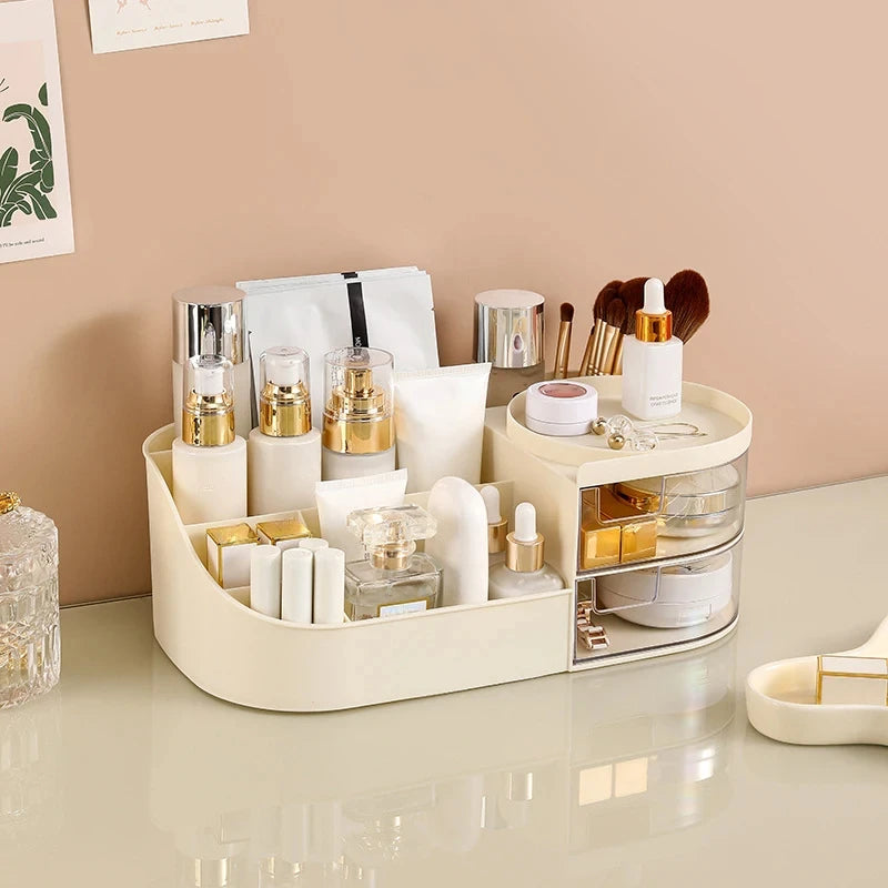 Makeup Storage Box With Mirror