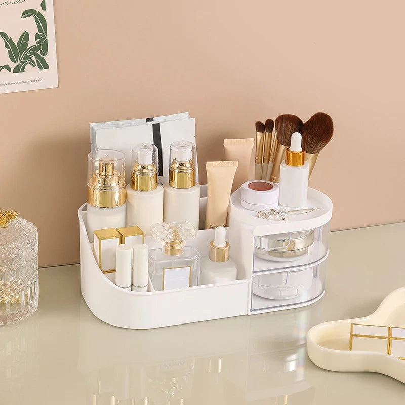 Makeup Storage Box With Mirror