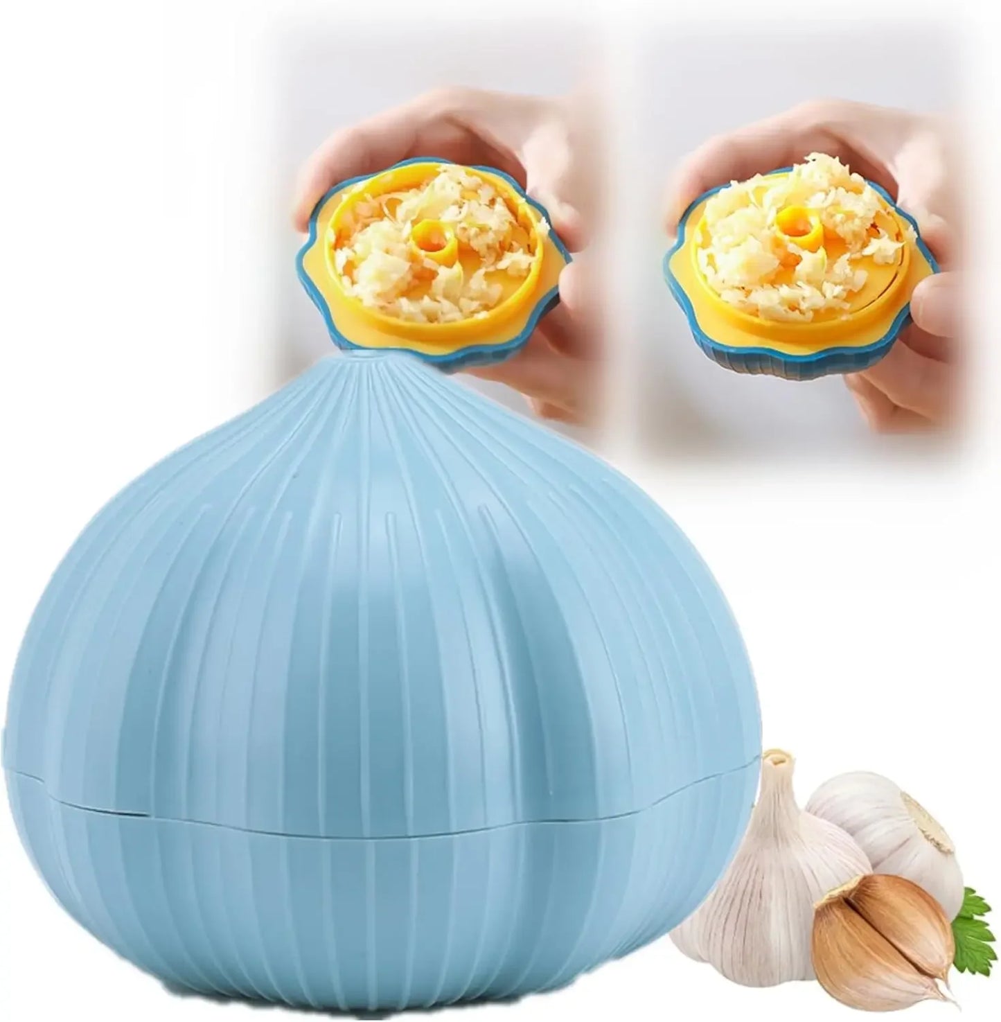 Grinding Garlic Press
