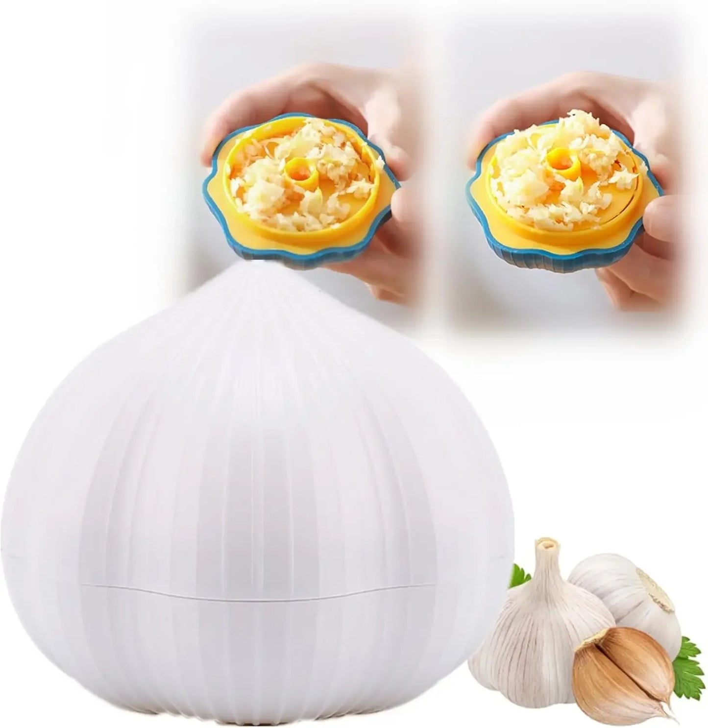 Grinding Garlic Press