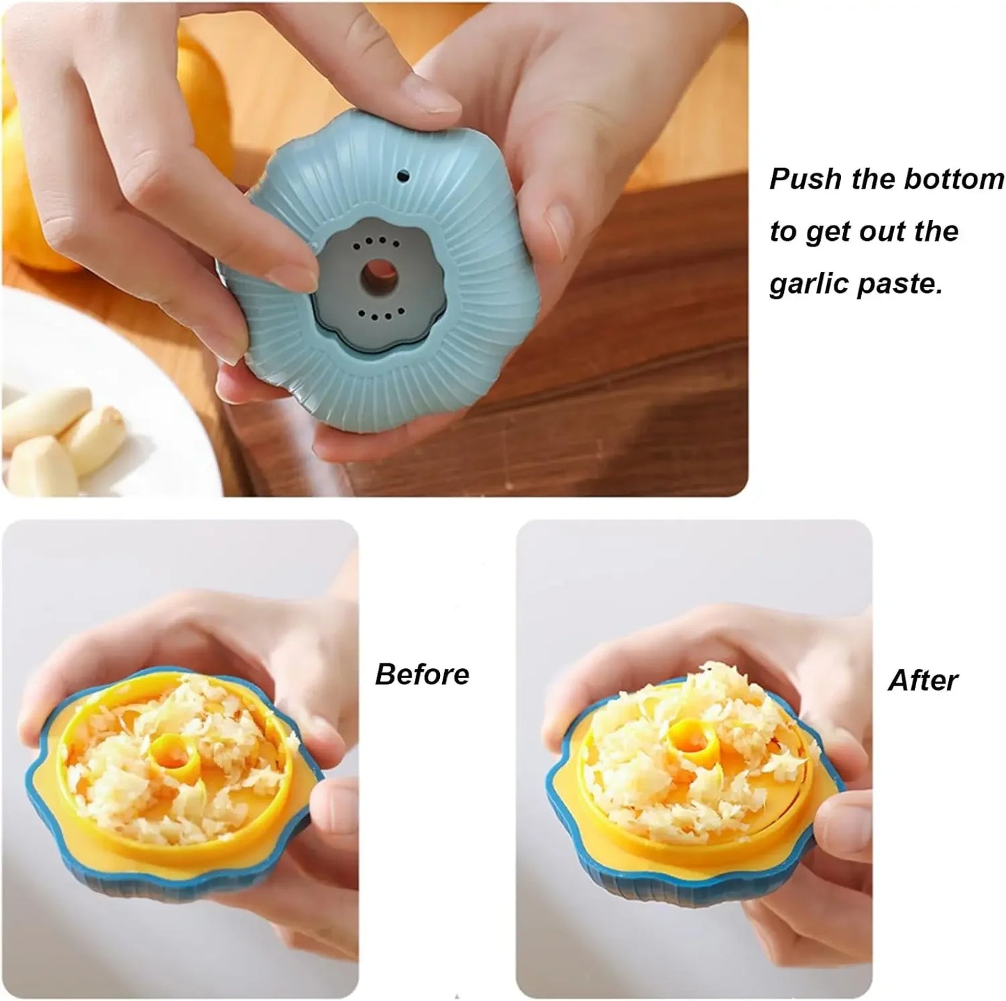 Grinding Garlic Press