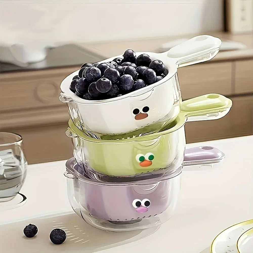 2 In 1 Basket Straining Fruit Basket