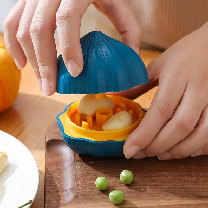 Grinding Garlic Press