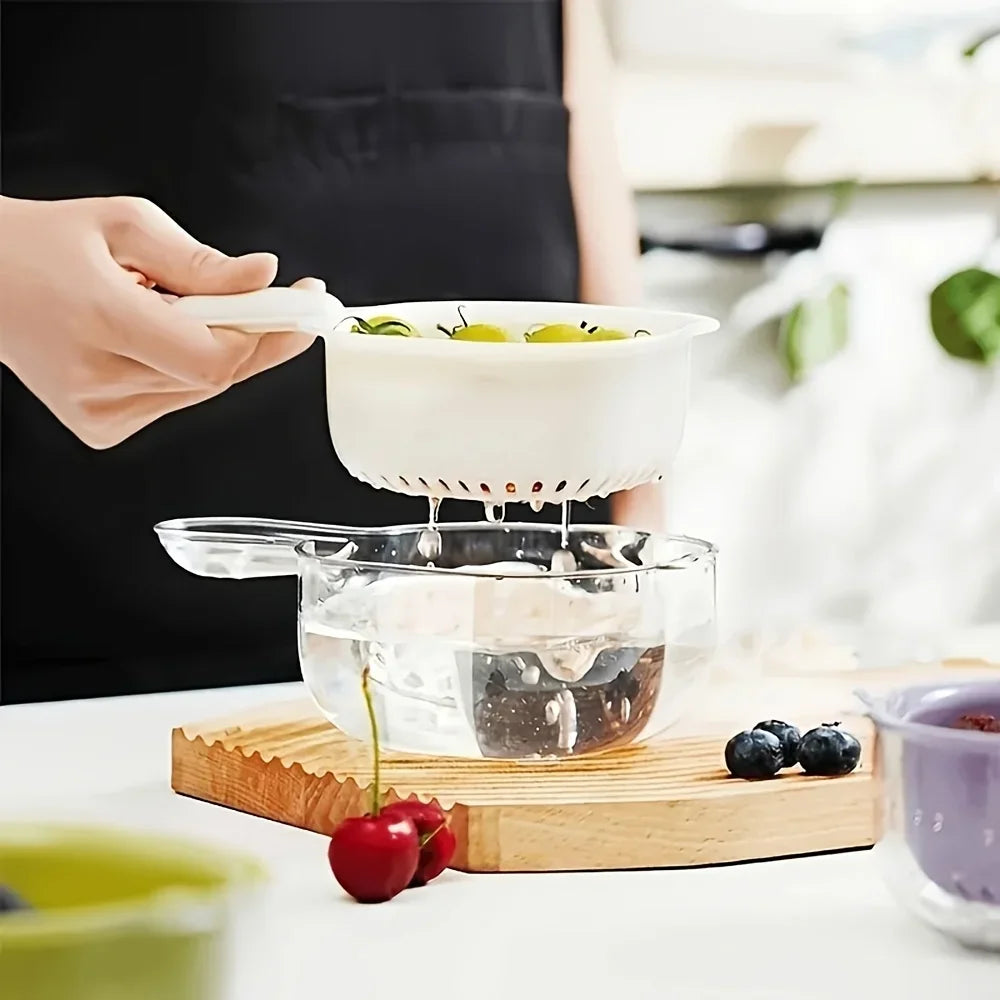 2 In 1 Basket Straining Fruit Basket